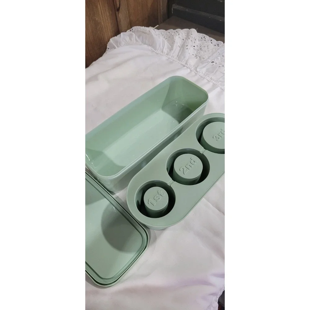Ice Cube Tray Green For Tumbler Cup, Soft Silicone Tumbler Ice  Cube Mold W/Lid